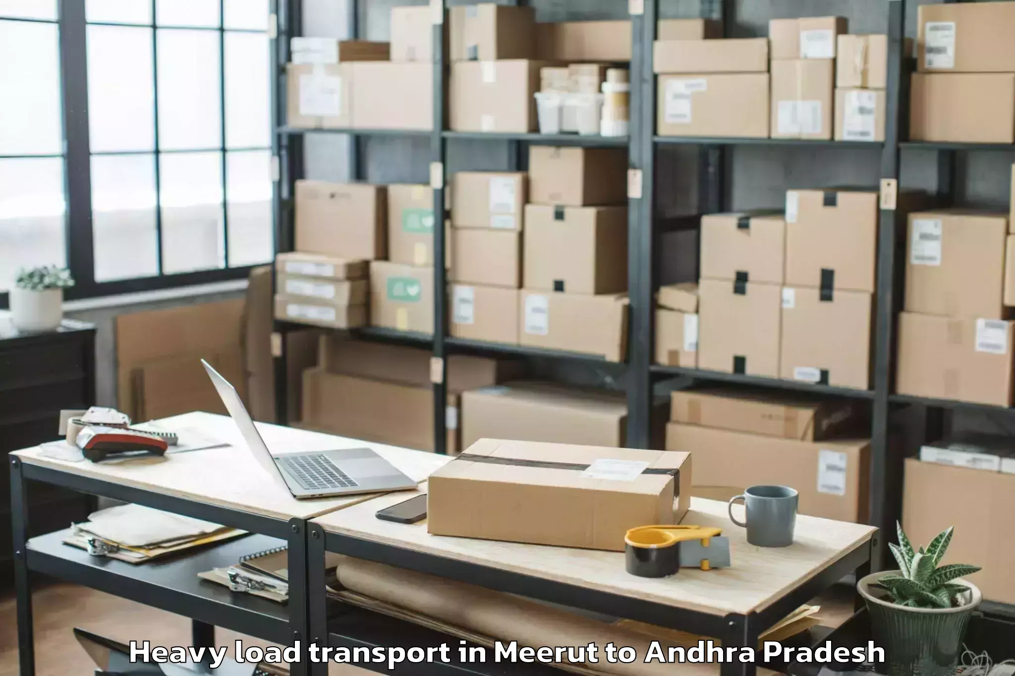 Meerut to Narasaraopeta Heavy Load Transport Booking